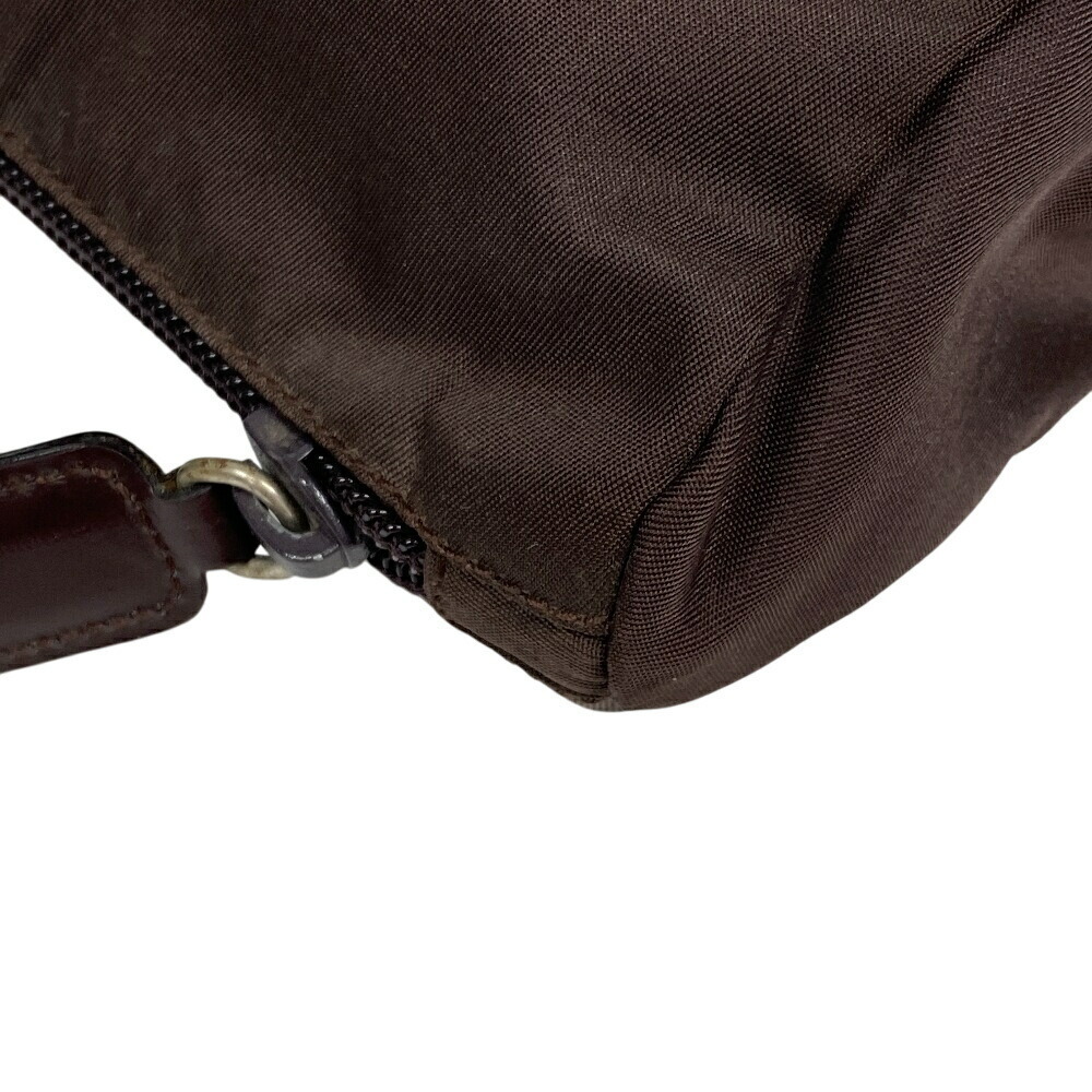 Prada Triangular Plate Pouch Brown - image 6